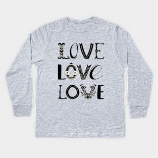 Love. Freehand drawing Kids Long Sleeve T-Shirt